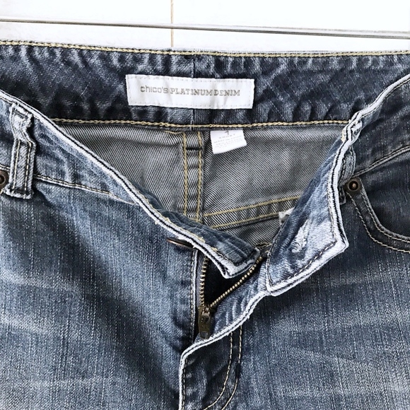 Chico's Blue Straight Ultimate Fit Slim Leg Jeans - Picture 3 of 7